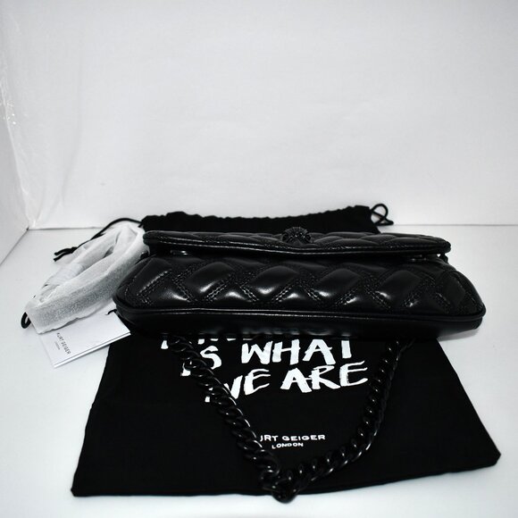 Kurt Geiger Long Kensington Chain Strap Shoulder Crossbody Bag in Black #4029000 - Picture 6 of 6